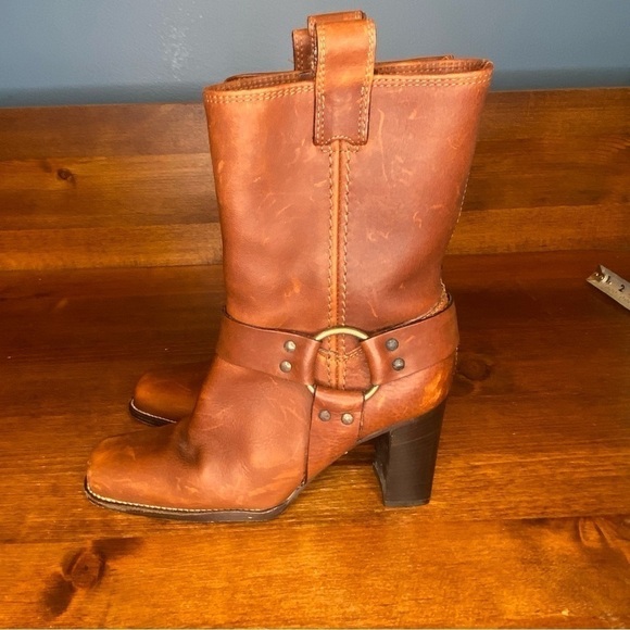 Michael Kors Collection Leather Cowboy Boots size 7.5 Made in Italy - Picture 12 of 17